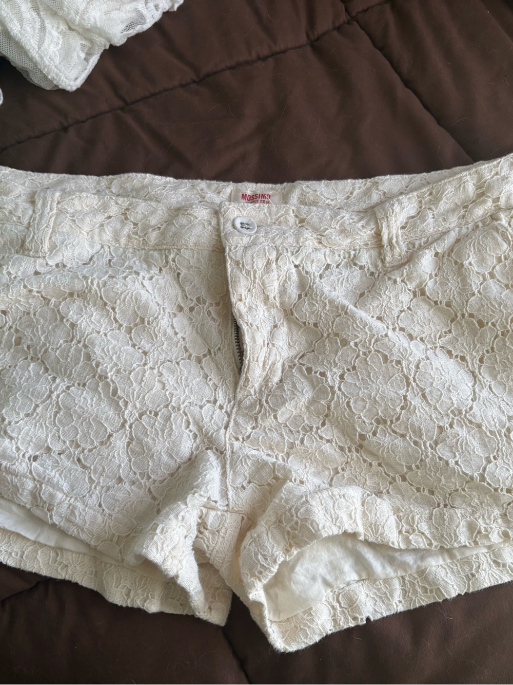 Mossimo Supply Co. White Floral Lace Sleep Shorts
